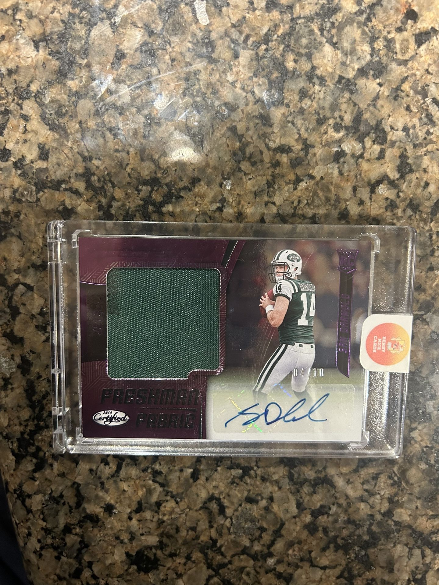 2018 Panini Sam Darnold Freshman Fabric RPA 4/10