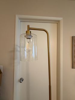 Bronze Modern Industrial Lamp with Glass Lampshade