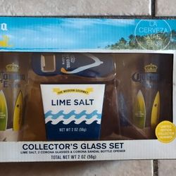 Previously Owned Metal Bucket With Glass Set 