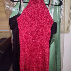 Beautiful Red Short Sequin Dress Juniors Medium