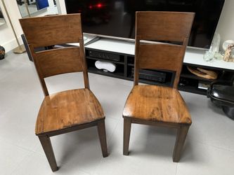 Wood Contemporary, Two Chairs made in Thailand