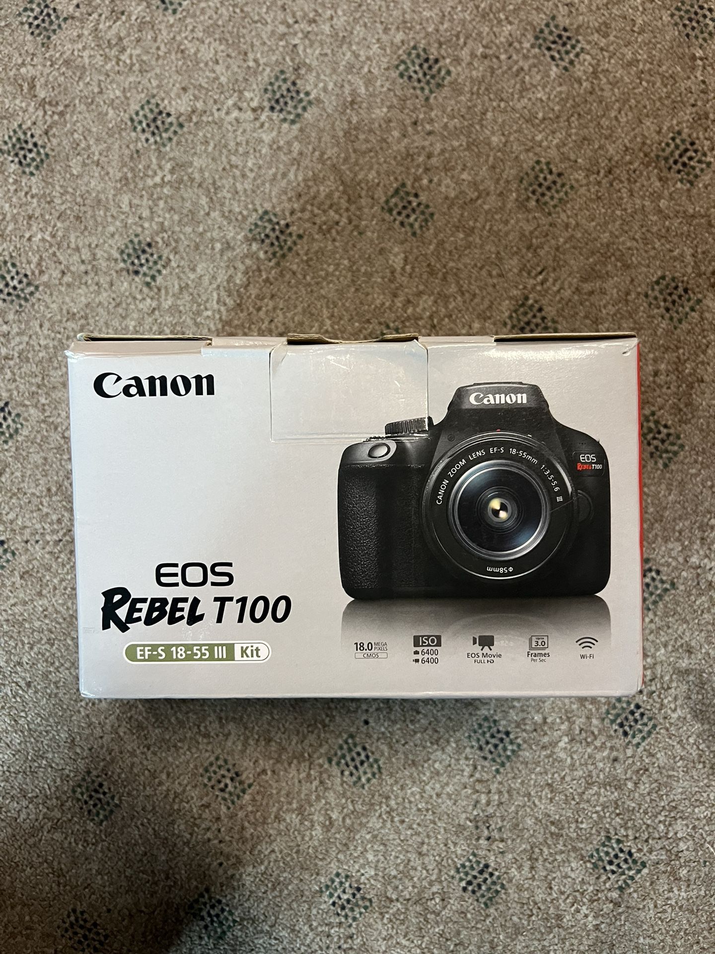 Canon Eos Rebel T100 W/ Efs 18-55mm Lens