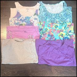 6 Mixed Brand Women’s Tank Tops Size Large TT2