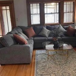 Grey Couch Sectional 