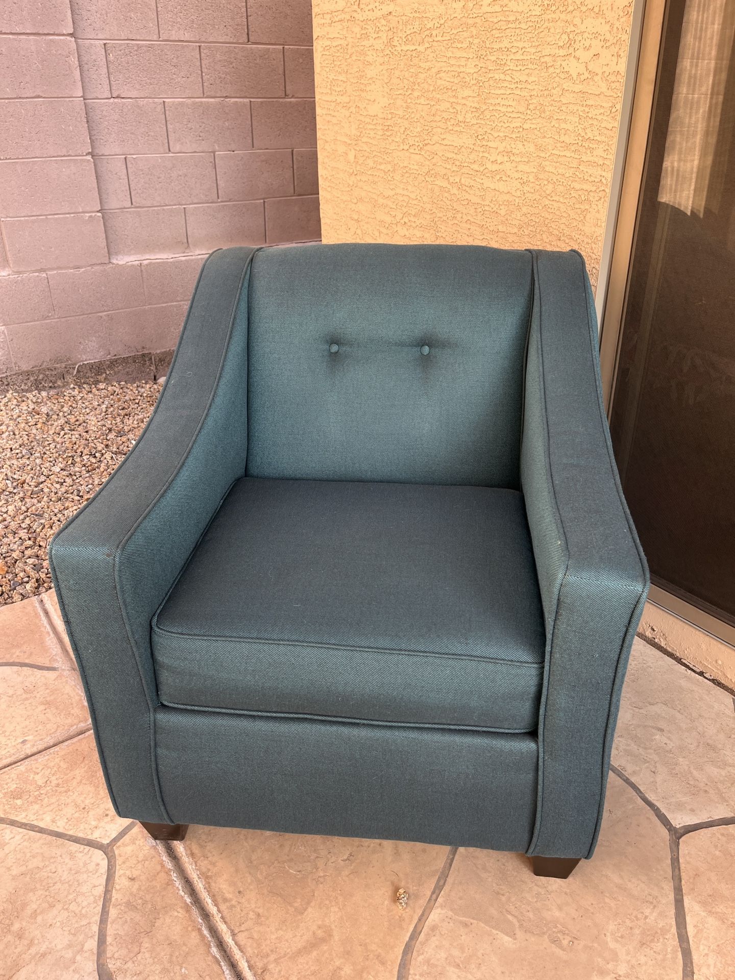 Teal Mid-Century Modern Accent Chair