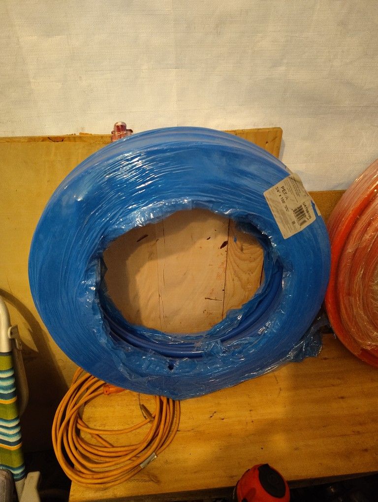 Two 100' Rolls Of 3/4" APEX Tubing, 1/2" & 3/4" Expansion Plugs, Adapters, Elbows, Tees ECT...