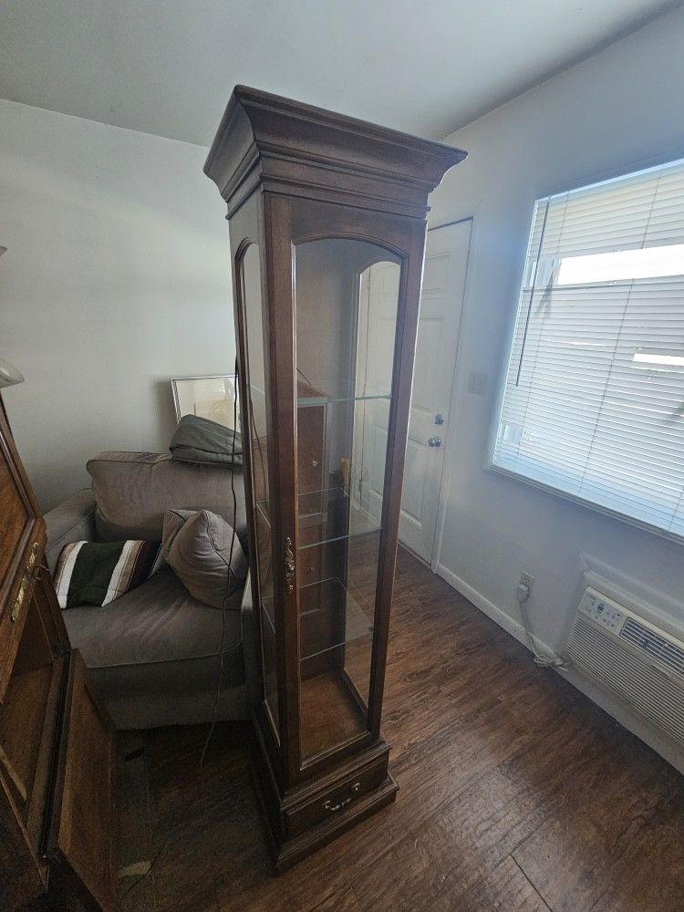 Eathan Allen Glass Front Display Cabinet