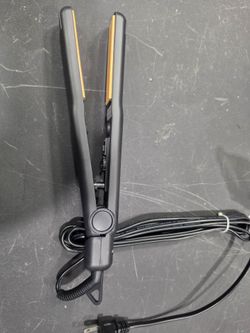 Black Hair Straightener Flat Iron with Gold Plates
