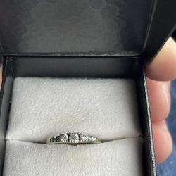 14k White Gold 1/4 Ct. Diamond Engagement Ring. 