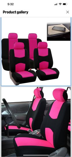 Pink And Black Seat Covers