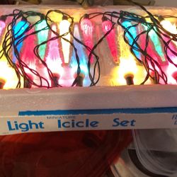 Holiday Ice cicle  Lights Vintage 