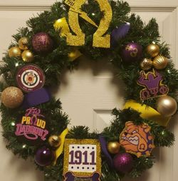 Omega Psi Phi Wreath