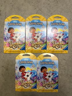 Disney Lorcana Hyperia City Booster Packs x5