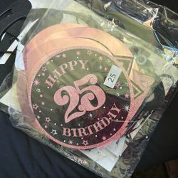 25th Birthday Decor