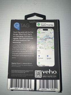Localizador y Rastreador GPS/Bluetooth Veho G-Tag para Apple Find My