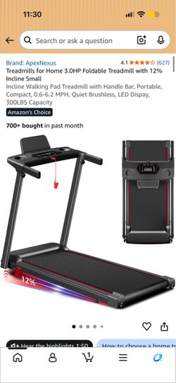 Foldable treadmill with incline, like new