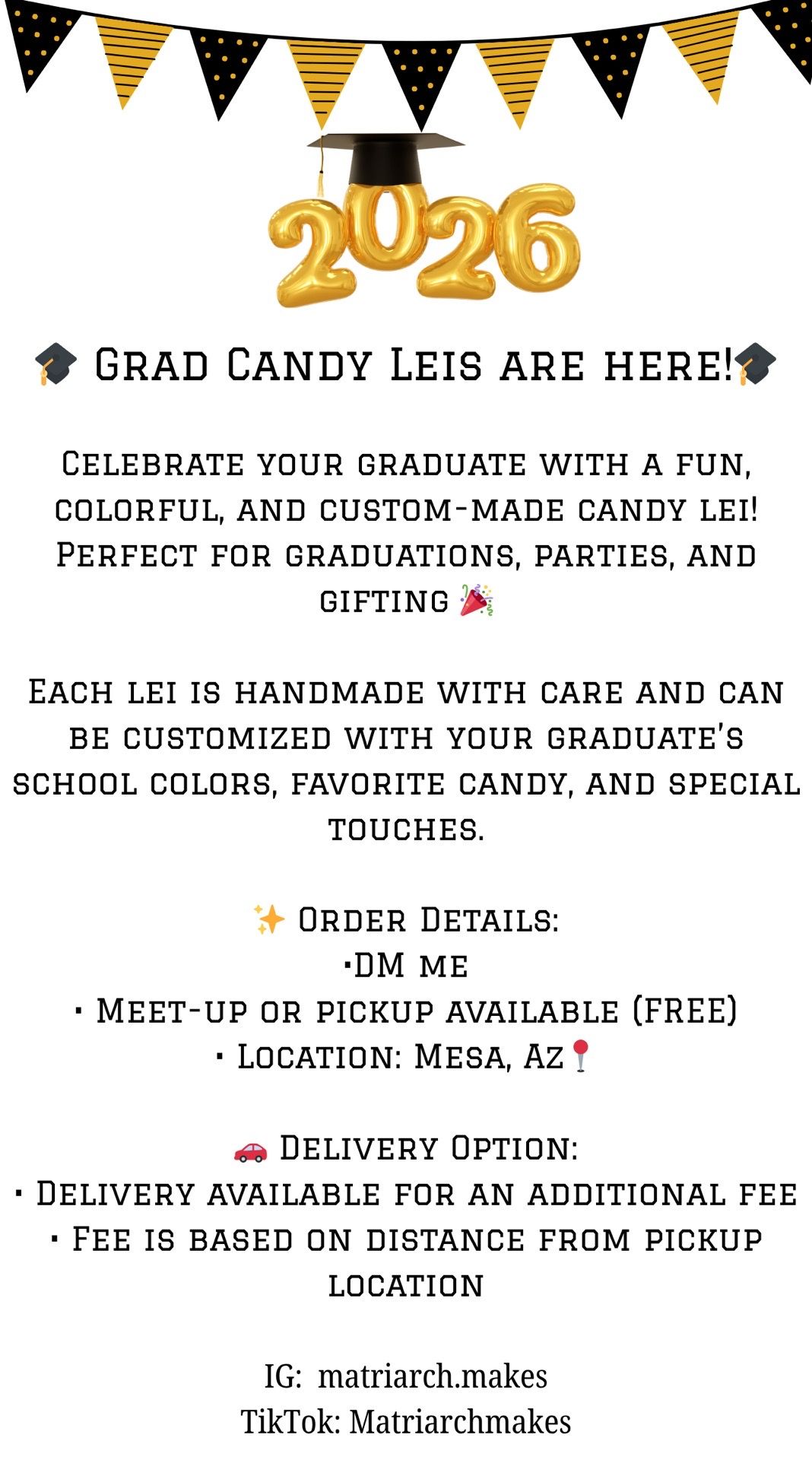 Grad candy leis