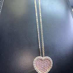 14 Karat Chain Link Heart Pendant 10k