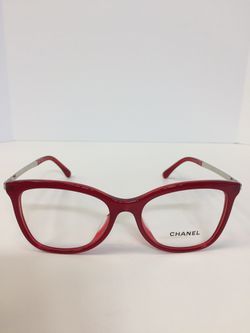 Chanel 3365-A c.1611 candy red plastic Cateye Eyeglasses for Sale