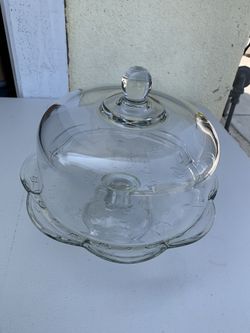 Crystal Cake Plate With Cover