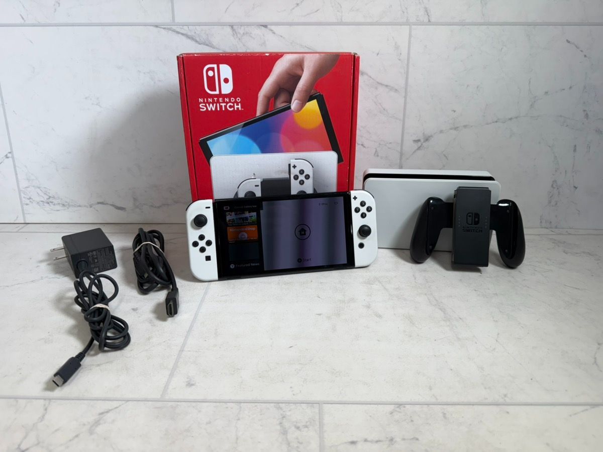 Nintendo Switch OLED Console – With Box, Dock & Cables (A1G008563)