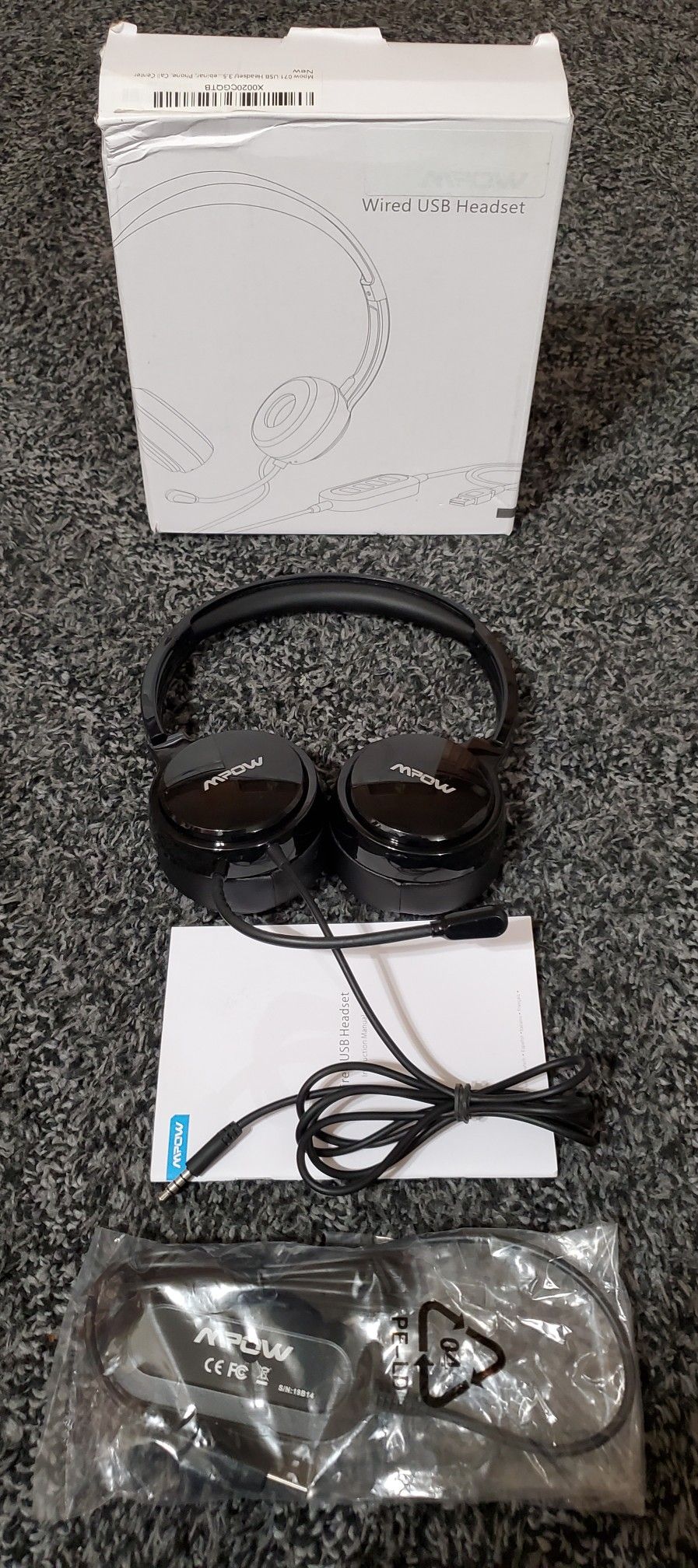 MPOW 3.5mm / USB Headset with Microphone Headset Noise Cancelling BH125A