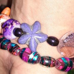 COLORFUL BLINGY BEACH STARFISH BAUBLES BRACELETS