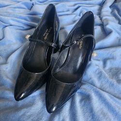 Kate Spade Black Heels With Pearl Detail Size 7.5