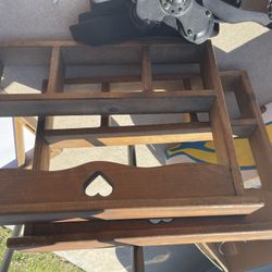 Pair Of Wooden Shelves 