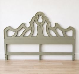 French Provincial Green King Size Bed