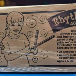 New LAKESHORE Rhythm Stick Activity Kit 24 multicolor 12” sticks * still in original plastic wrap 