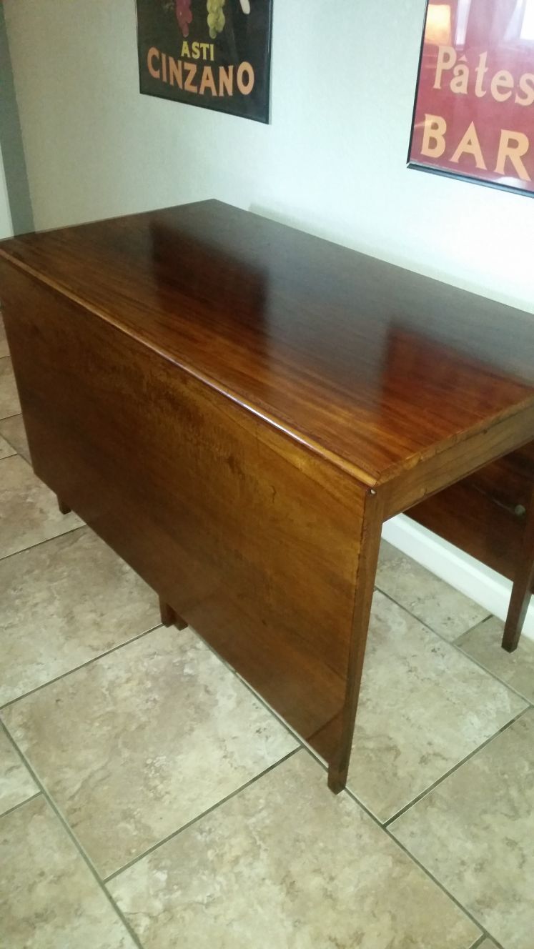 Craftique Solid Mahogany Drop Leaf Dining Table