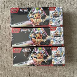Pokemon Prismatic Evolutions Surprise Box Booster Bundle set