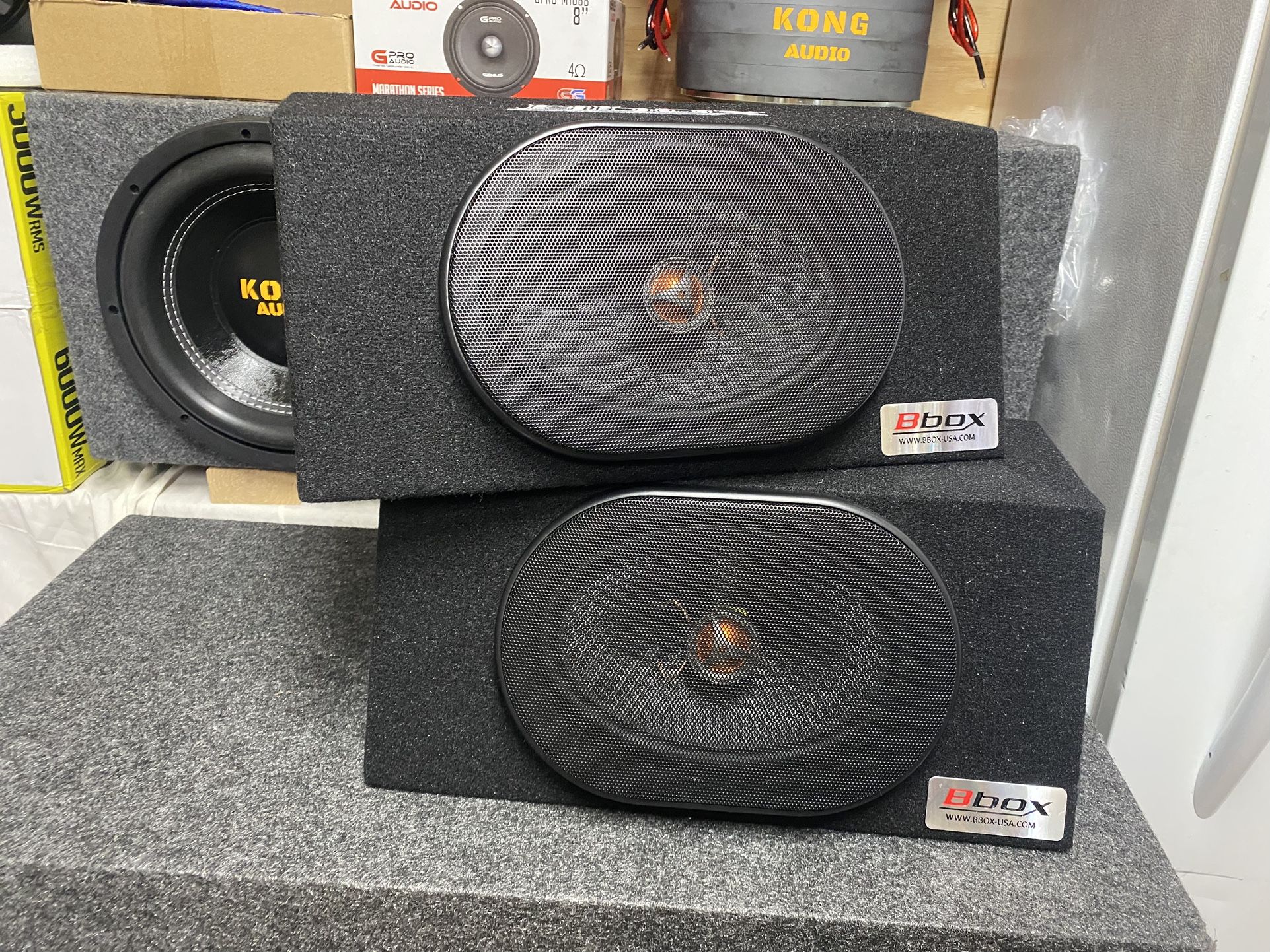 New 6 X 9” 180w 2-way Coaxial Speakers + Ported Boxes Sold In Pairs $90 Per Pair