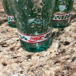 7 Vintage Coca-Cola Holiday Glasses  
