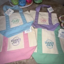 Mini Pastel Trader Joes Totes 