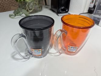 BRAND NEW Tervis Clear & Colorful Tabletop Made in USA Double Walled Insulated Tumbler Travel Cup Keeps Drinks Cold & Hot, 16oz Mug, Quartz