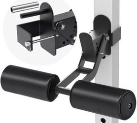 New Squat Rack Attachment Y-Shaped Dip Bar Attachment Nordic Hamstring Curl Attachment and Lever Arms for 2x2 or 3x3 Power Rack with 1" Hole Power Cag