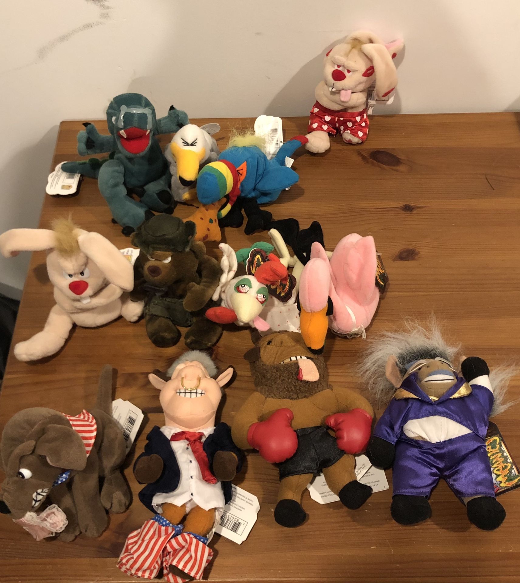 Vintage Meanies -Spoof Beanie Plush - Lot of 12 Series 1, 2, Infamous and Valentines