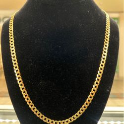 10k Cuban Chain 4.5mm Real Gold
