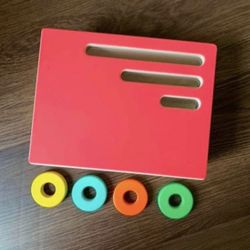 Lovevery wooden count and slide ring chute Montessori toy   Brand new never used 