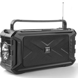 Portable Bluetooth Speaker with Solar Charge