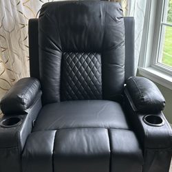 Manual Leather Recliner 