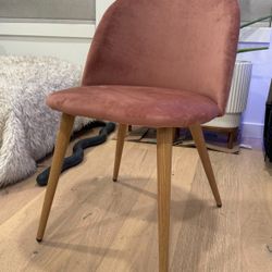Pink Velvet Desk Chair