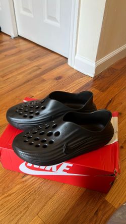 Nike ReactX Rejuven8 Slides Black Like New Size 10