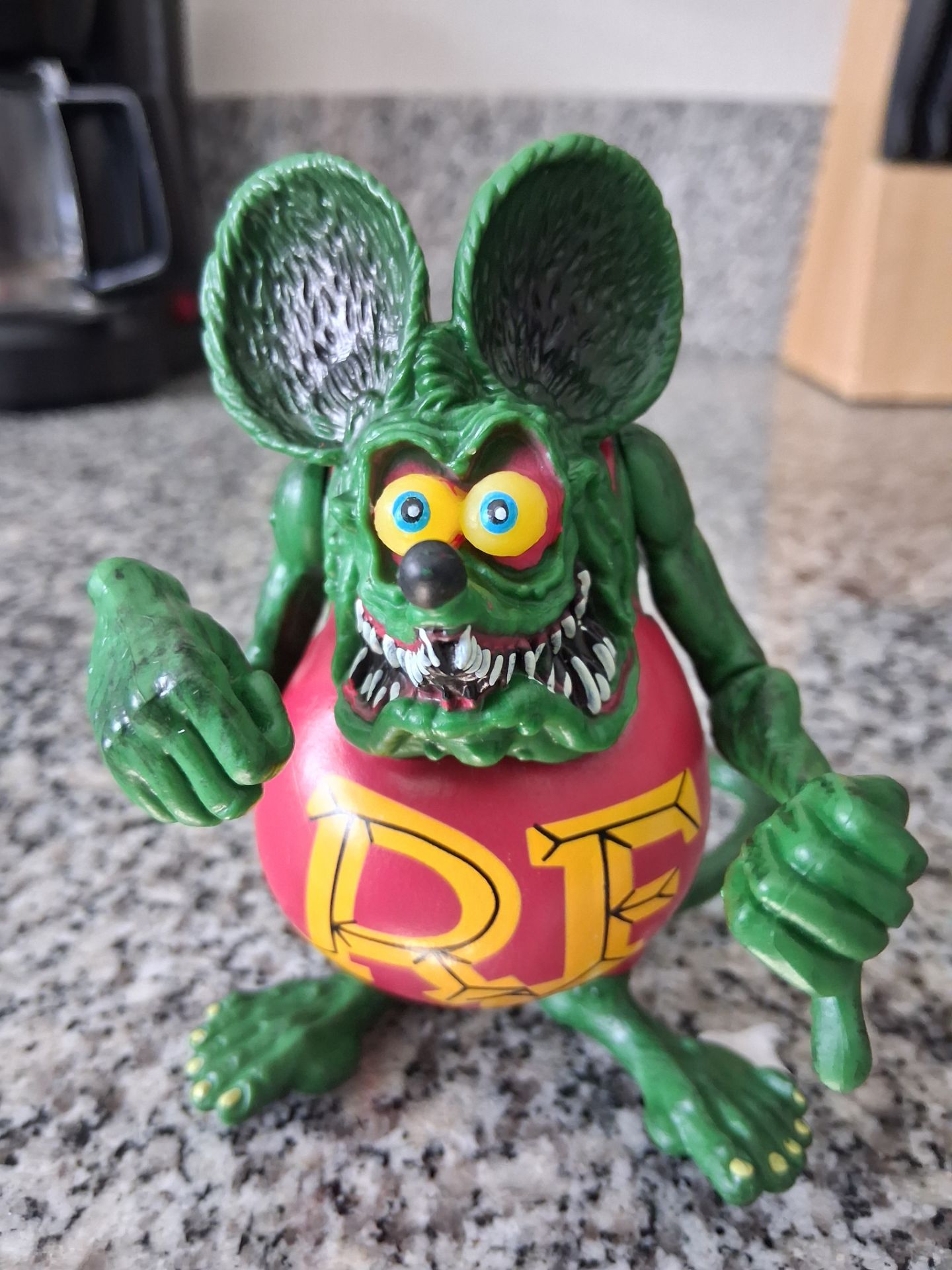 Rat Fink Figure Ed "Big Daddy" Roth Monster Art Figure Hot Rod
