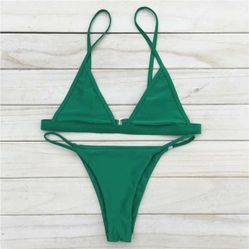 Green cheeky Thong Brazilian Bikini Bathing suit