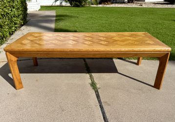 Vintage MCM Parquet Coffee Table 