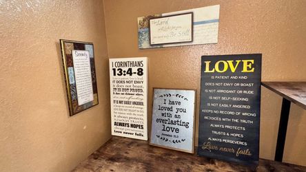 Christian Scripture Wall Signs Set of 5