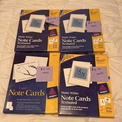 Note Cards Invitations Diy With Envelopes. Take All For 4 New Pack Of 50 Each For $20